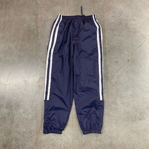 Athletic Works Navy Track Pants Men’s Medium Vintage Side Stripe Y2K